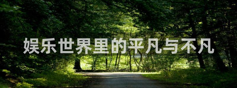 赢咖平台怎么注册：娱乐世界里的平凡与不凡